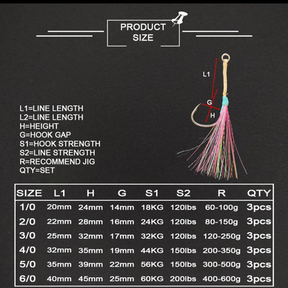 SINGLE  ASSIT HOOKS WITH STEEL